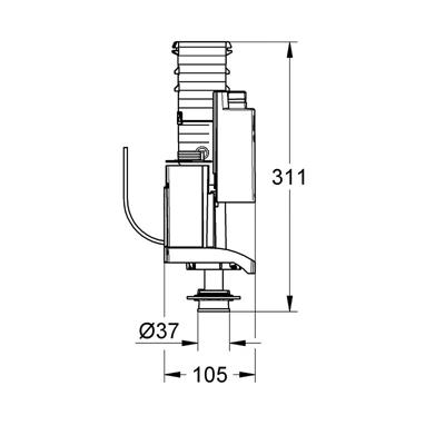 Valvola di scarico grohe av1 42320000 con estensione