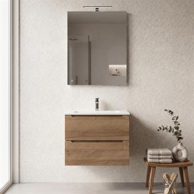 Mobile bagno sospeso dalia 60 cm rovere effetto legno