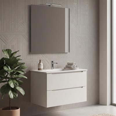 Mobile bagno sospeso dalia 80 cm bianco neve opaco
