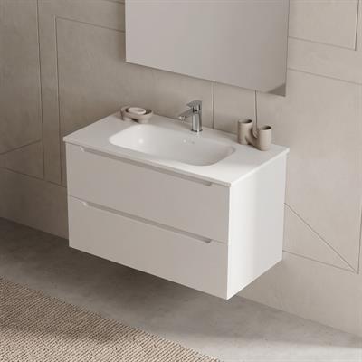 Mobile bagno sospeso dalia 80 cm bianco neve opaco
