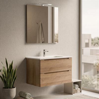 Mobile bagno sospeso dalia 80 cm rovere effetto legno
