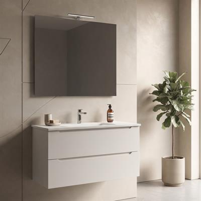 Mobile bagno sospeso dalia 100 cm bianco neve opaco