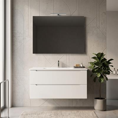 Mobile bagno sospeso dalia 100 cm bianco neve opaco
