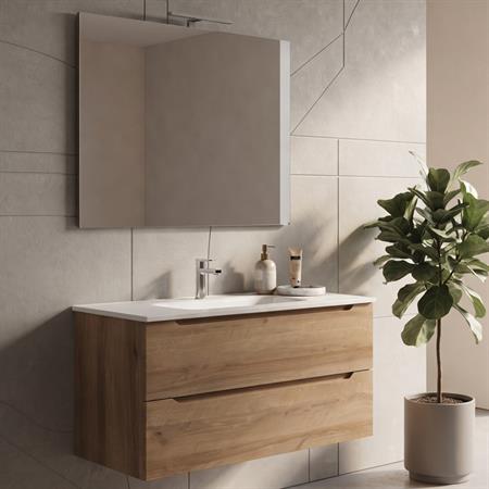 Mobile bagno sospeso dalia 100 cm rovere effetto legno
