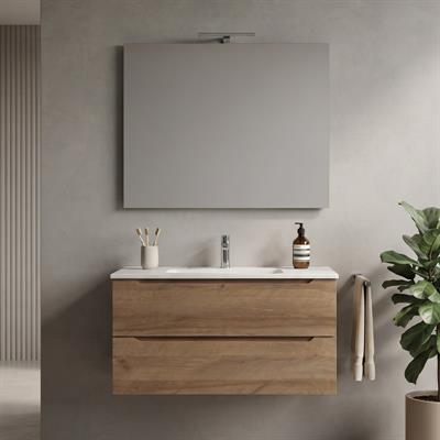 Mobile bagno sospeso dalia 100 cm rovere effetto legno