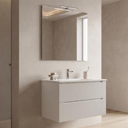 Mobile bagno sospeso selene 80 cm bianco neve opaco