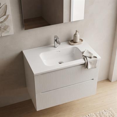 Mobile bagno sospeso selene 80 cm bianco neve opaco