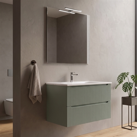 Mobile bagno sospeso selene 80 cm verde salvia