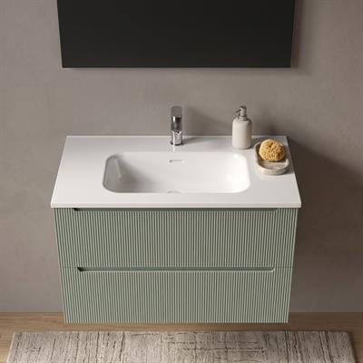 Mobile bagno sospeso selene 80 cm verde salvia