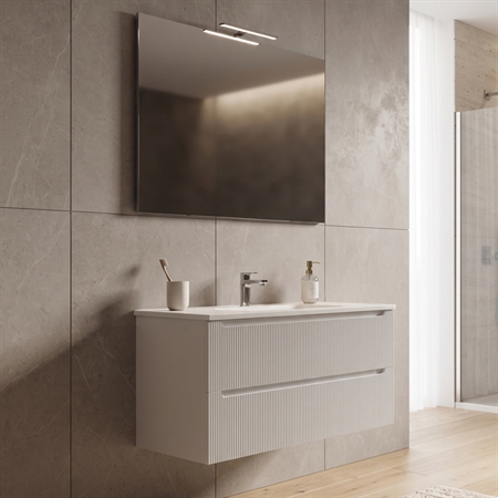 Mobile bagno sospeso selene 100 cm bianco neve opaco
