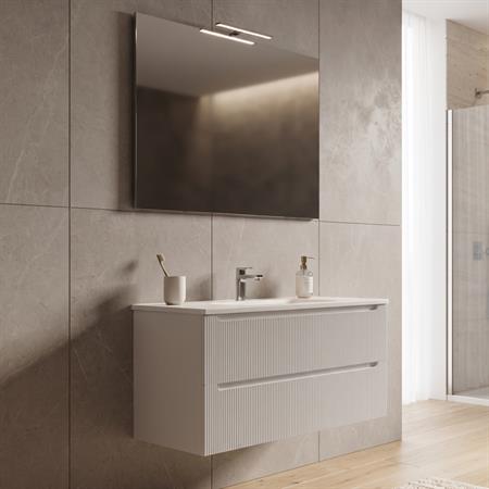 Mobile bagno sospeso selene 100 cm bianco neve opaco