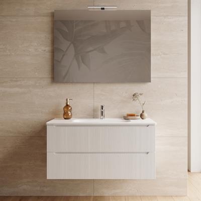 Mobile bagno sospeso selene 100 cm bianco neve opaco