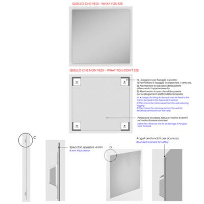 Specchio bagno daisy 75x100 rettangolare