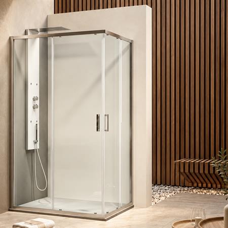 Box doccia iside angolare 90x100 h 200 cm cristallo trasparente 6 mm
