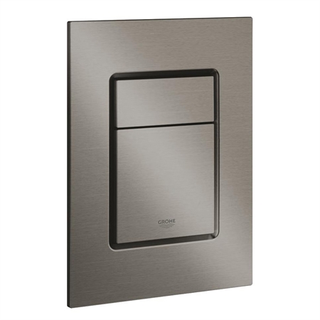 Placca di comando grohe skate cosmopolitan s doppio pulsante grigio antracite spazzolato