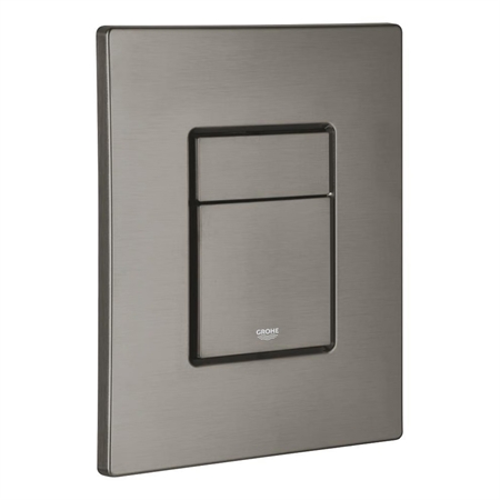 Placca di comando grohe skate cosmopolitan doppio pulsante grigio antracite spazzolato