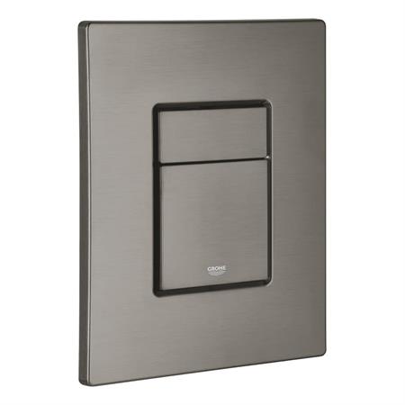 Placca di comando grohe skate cosmopolitan doppio pulsante grigio antracite spazzolato
