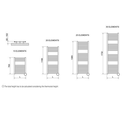 Termoarredo bagno cordivari lisa 22 plus h 1385 l 500 interasse 550 mm bianco