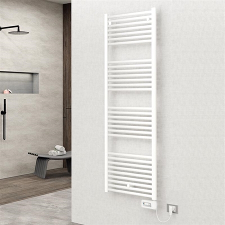 Termoarredo bagno cordivari lisa 22 plus h 700 l 500 interasse 550 mm bianco