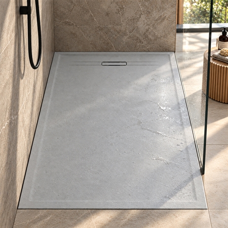 Piatto doccia geberit sestra rettangolare 90x120 grigio in resin stone