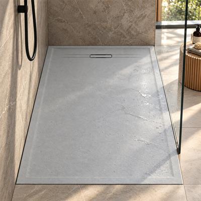 Piatto doccia geberit sestra rettangolare 90x120 grigio in resin stone