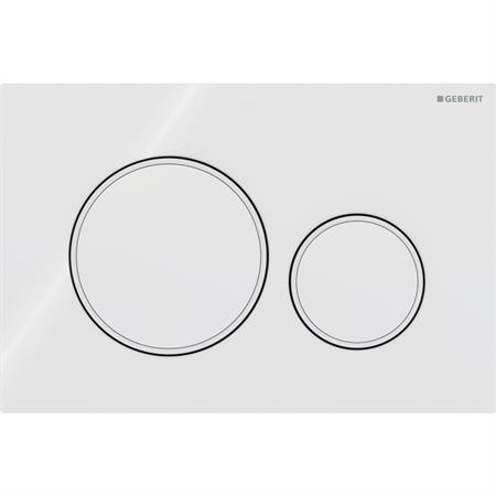 Placca di comando geberit sigma 20 round bianca doppio tasto 115.882.11.1