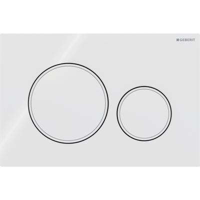 Placca di comando geberit sigma 20 round bianca doppio tasto 115.882.11.1