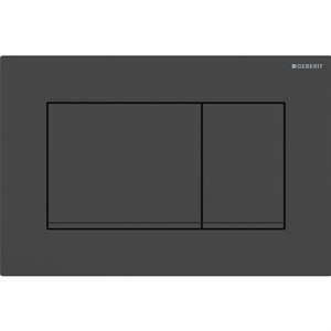 Piastra Di Pressione Per Geberit Sigma (Nero Opaco) – Compatibile Con Elemento A Parete Duofix UP320/UP300 – Pulsante Doppio Scarico Per WC Senza Viti