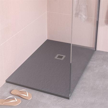 Piatto doccia stone rettangolare 80x100 cemento effetto pietra slim