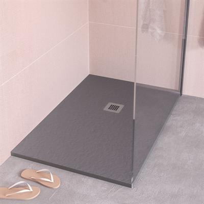 Piatto doccia stone rettangolare 80x100 cemento effetto pietra slim