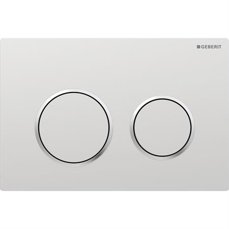 Placca di comando geberit omega 20 round satinato e cromo 115.085.jq.1