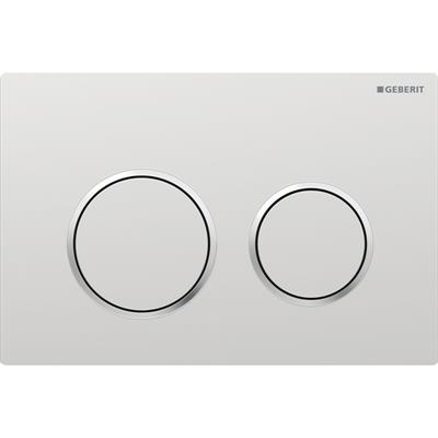 Placca di comando geberit omega 20 round satinato e cromo 115.085.jq.1