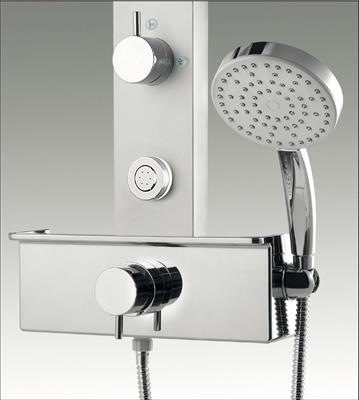 VENDITA COLONNA DOCCIA IDROMASSAGGIO DROP HYDRA IN ALLUMINIO CON MISCELATORE MONOCOMANDO