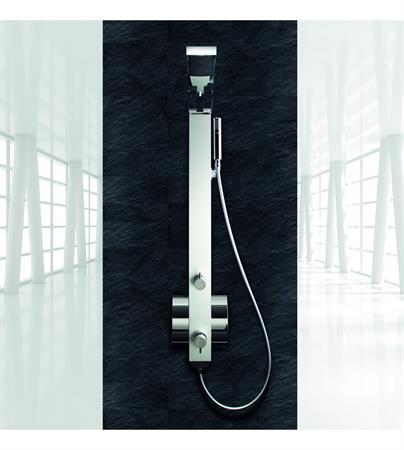 Colonna doccia drop idea in alluminio con miscelatore monocomando