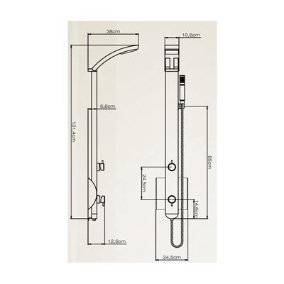 Colonna doccia drop idea termostatica in alluminio
