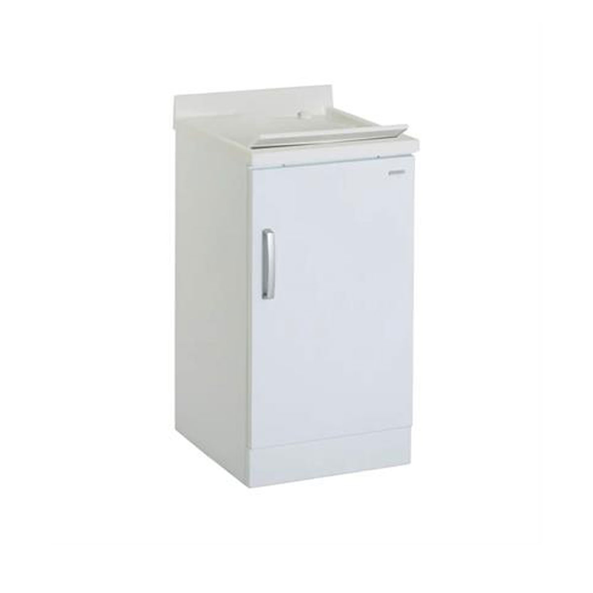 Lavatoio per esterno Montegrappa Still 45x50x85h cm grigio e bianco con  vasca e strofinatoio