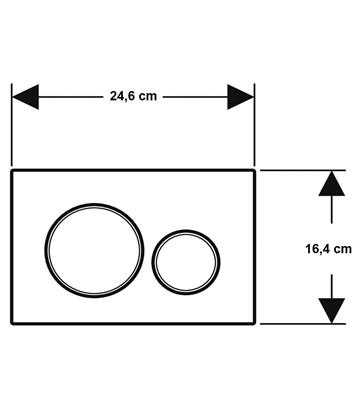 Placca di comando geberit sigma 20 round nero opaco 115.882.16.1