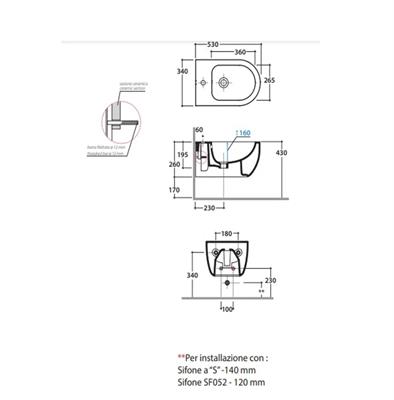VENDITA BIDET GLOBOMODE MES09 BIANCO LUCIDO SOSPESO
