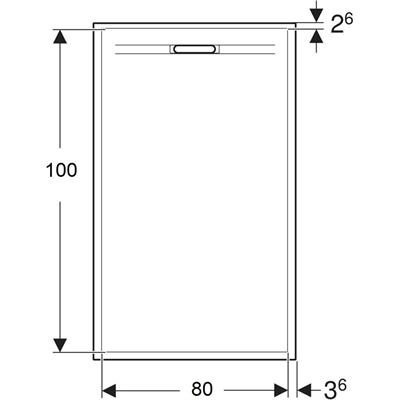 VENDITA PIATTO DOCCIA GEBERIT SESTRA RETTANGOLARE 80X100 BIANCO IN RESIN STONE