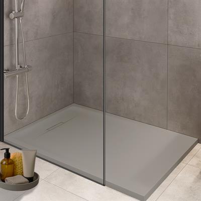 Piatto doccia geberit sestra rettangolare 80x120 grigio in resin stone