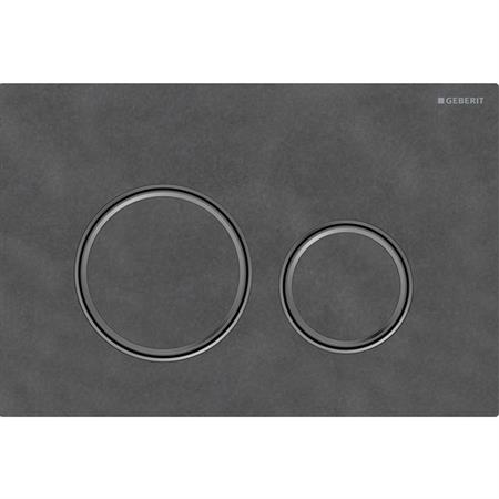 Placca di comando geberit sigma 50 round ardesia mustang e nero cromato 115.651.jm.1