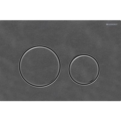 Placca di comando geberit sigma 50 round ardesia mustang e nero cromato 115.651.jm.1