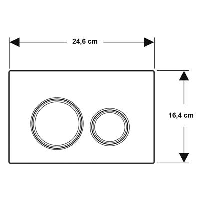 Placca di comando geberit sigma 50 round ardesia mustang e nero cromato 115.651.jm.1