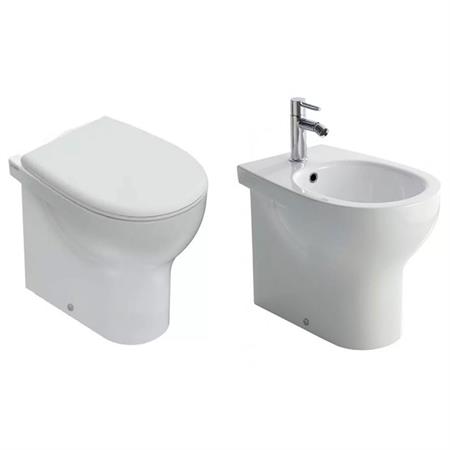 VENDITA COPPIA SANITARI VASO BIDET E COPRIVASO RALLENTATO GLOBO GRACE A TERRA