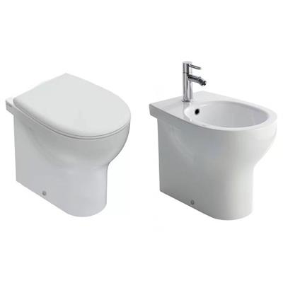 VENDITA COPPIA SANITARI VASO BIDET E COPRIVASO RALLENTATO GLOBO GRACE A TERRA