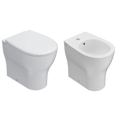 VENDITA COPPIA SANITARI VASO BIDET E COPRIVASO TRADIZIONALE GLOBO GRACE A TERRA SENZABRIDA