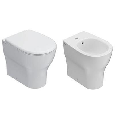 VENDITA COPPIA SANITARI VASO BIDET E COPRIVASO TRADIZIONALE GLOBO GRACE A TERRA SENZABRIDA