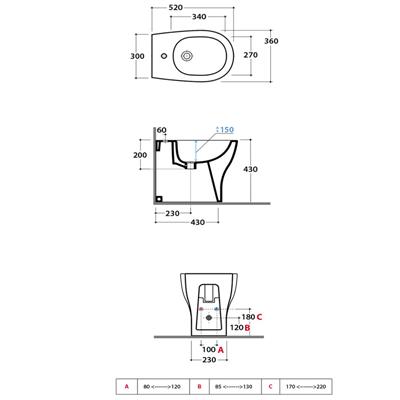 Coppia sanitari vaso bidet e coprivaso tradizionale globo grace a terra senzabrida