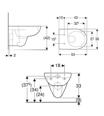 Vaso geberit selnova pro 500.260.01.7 bianco lucido sospeso