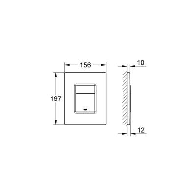 Cassetta da incasso grohe uniset 8 cm con placca bianca e canotto